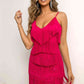 Spaghetti Strap Fringe Mini Dress