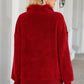 Half-Zip Collared Teddy Sweatshirt