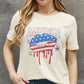 Simply Love Full Size AMERICA Star and Stripe Lip Graphic Cotton Tee