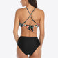 Tropical Print Ruffled Two-Piece Swimsuit