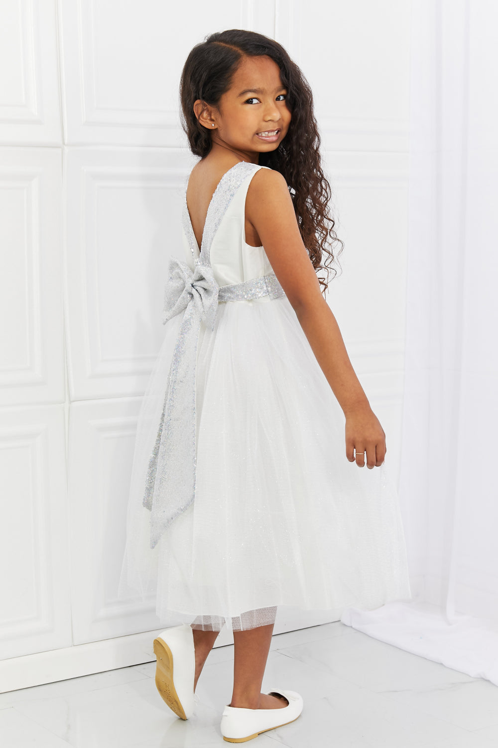 Kid's Dream Little Miss Classy Tutu Dress in Icy White