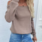 Cold Shoulder Rib-Knit Sweater