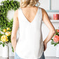 Curved Hem V-Neck Tank Top