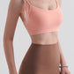 Cutout Racerback Scoop Neck Sports Bra