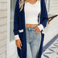 Contrast Dropped Shoulder Ribbed Trim Cardigan