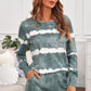 Tie-dyed Stripes Long Sleeve Shorts Lounge Set