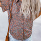 Ditsy Floral Button-Up Short Sleeve Shirt