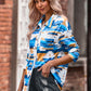 Printed Button Down Dropped Shoulder Shirt