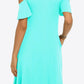 Cold-Shoulder Round Neck A-Line Dress
