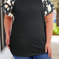 Plus Size Floral Spliced Tee Shirt