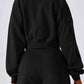 V-Neck Dropped Shoulder Sports Sweatshirt