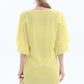 Round Neck Half Flutter Sleeve Tunic Blouse