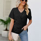 V-Neck Crisscross Short Sleeve Tee