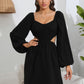 Cutout Long Balloon Sleeve Dress