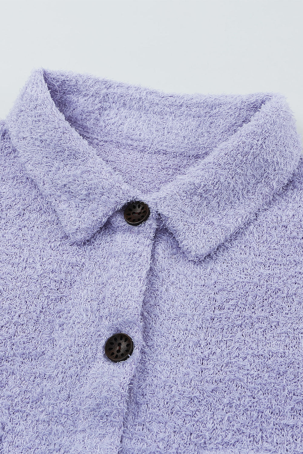 Plush Button Down Collared Jacket