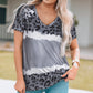 Leopard V-Neck Tee Shirt