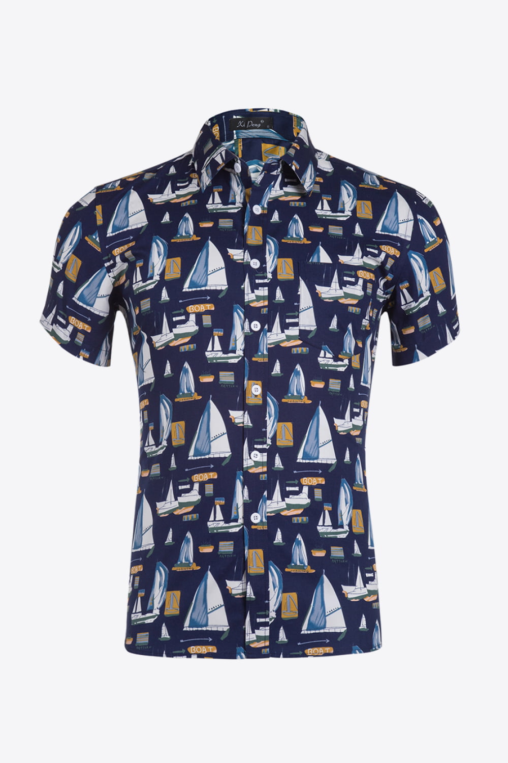 Printed Button-Up Vacation Shirt