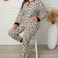 Plus Size Leopard Print Lounge Set
