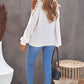 Lace Trim Cold-Shoulder Sweater