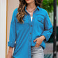 Button Front Shacket with Pockets