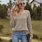 Full Size Ribbed Square Neck Long Sleeve T-Shirt