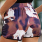 Printed Drawstring Waist Shorts with Pockets