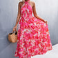 Someday Soon Printed Halter Dress