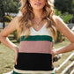 Color Block V-Neck Rib-Knit Tank