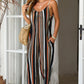 Botanical Print Spaghetti Strap Cropped Jumpsuit