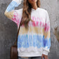 Tie-Dye Drawstring Pullover Hoodie