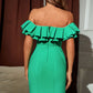 Layered Off-Shoulder Seam Detail Mini Dress