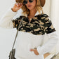 Camouflage Color Block Quarter Zip Pullover