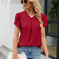 Petal Sleeve V-Neck Top