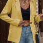 Single-Button Long Sleeve Blazer
