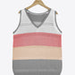 Striped Openwork V-Neck Knit Tank