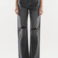 Kancan High Waist Distressed Knee Jeans