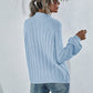 Openwork Chunky Knit Lantern Sleeve Sweater