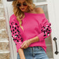Printed Dropped Shoulder Round Neck Sweater