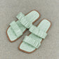Weeboo Double Strap Scrunch Sandal in Gum Leaf