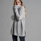 Exposed Seam Funnel Neck Tunic Sweater