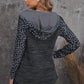 Color Block Leopard Long Sleeve Hoodie