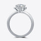 1 Carat Moissanite 925 Sterling Silver Halo Ring