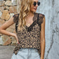 Printed Lace Detail Tank