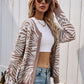 Zebra Print Button Down Cardigan