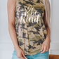 BE KIND Graphic Camouflage Tank
