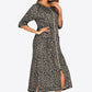Zip Up Slit Night Dress with Pockets