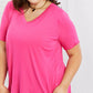 Zenana Everyday Full Size Loose Fit V-Neck Top
