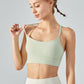 Ribbed Halter Neck Open Back Cropped Sports Cami