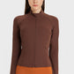 Zip Up Thumbhole Sleeve Sports Jacket with Pockets