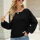 Raglan Sleeve Ribbed Trim Sweater